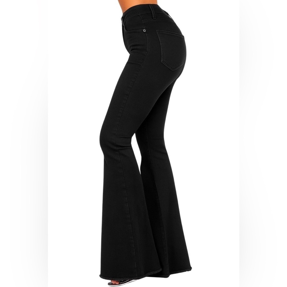 Black Western Flare Jeans by GJG - Picture 2 of 3